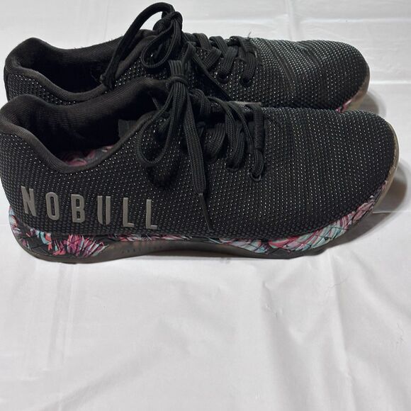 NOBULL Shoes Womens 7.5 Black Floral Colorful Gym Training Crossfit Sneaker - Picture 3 of 9